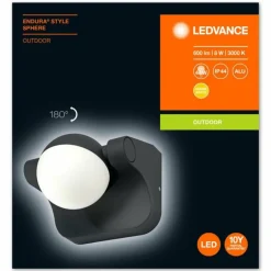 Applique murale d'extérieur LEDVANCE ENDURA Noir, 1 lumière