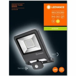 Applique murale d'extérieur LEDVANCE POLYBAR Gris, 1 lumière, Détecteur de mouvement