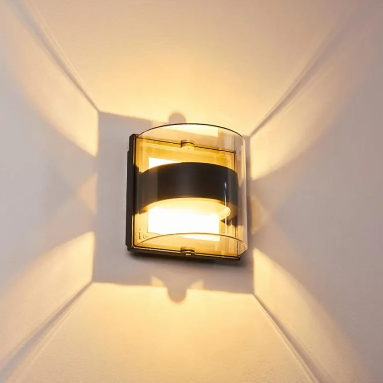 Applique murale d'extérieur Sauerbek LED Noir, 2 lumières