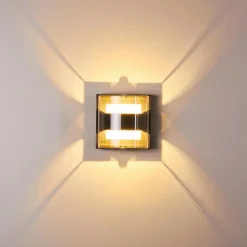Applique murale d'extérieur Sauerbek LED Noir, 2 lumières