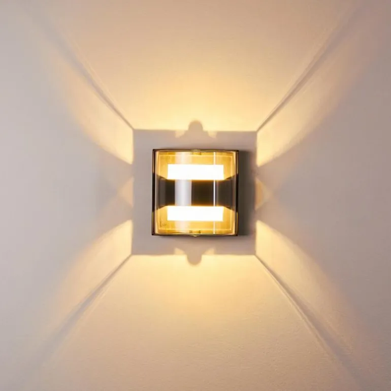 Applique murale d'extérieur Sauerbek LED Noir, 2 lumières