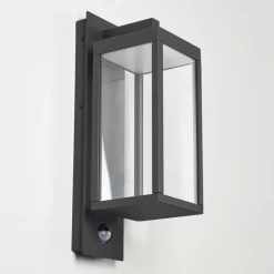 Applique murale d'extérieur Faroer LED Anthracite, 1 lumière, Détecteur de mouvement