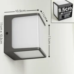 Applique murale d'extérieur Buckau LED Anthracite, Blanc, 1 lumière
