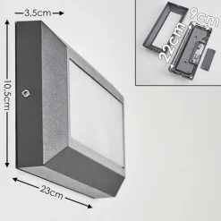 Applique murale d'extérieur Alkmaar LED Anthracite, 1 lumière