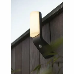 Applique murale d'extérieur Lutec BATI LED Anthracite, 1 lumière, Détecteur de mouvement