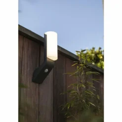 Applique murale d'extérieur Lutec BATI LED Anthracite, 1 lumière, Détecteur de mouvement