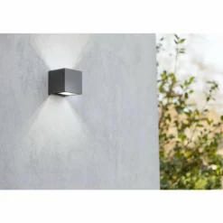 Applique murale d'extérieur Lutec GEMINI LED Anthracite, 2 lumières