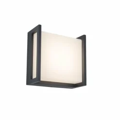 Applique murale d'extérieur Lutec QUBO Anthracite, 1 lumière