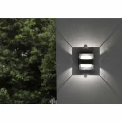 Applique murale d'extérieur Lutec DELTA Anthracite, 1 lumière