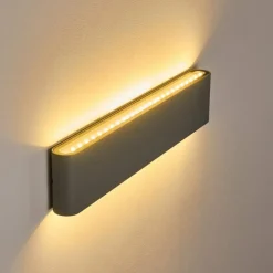 Applique murale d'extérieur Tinglev LED Gris, 2 lumières