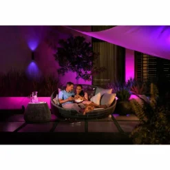 Applique murale d'extérieur Philips Hue Ambiance White & Color Appear LED Noir, 2 lumières, Changeur de couleurs
