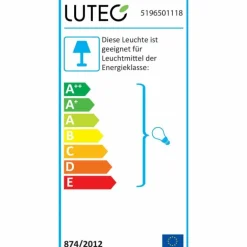 Applique murale d'extérieur Lutec Urban Anthracite, 1 lumière