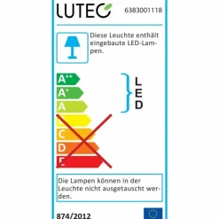 Applique murale d'extérieur Lutec Bullo LED Brun, Rouille, 1 lumière