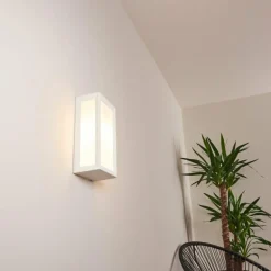 Applique murale d'extérieur Montreux LED Aluminium, Blanc, 1 lumière