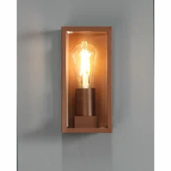 Applique murale d'extérieur Lutec Mondrian Bronze, 1 lumière