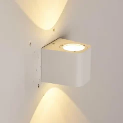 Applique murale d'extérieur Maputo LED Blanc, 2 lumières