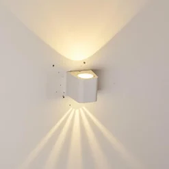 Applique murale d'extérieur Maputo LED Blanc, 2 lumières