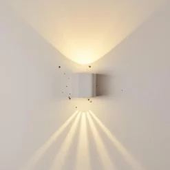 Applique murale d'extérieur Maputo LED Blanc, 2 lumières