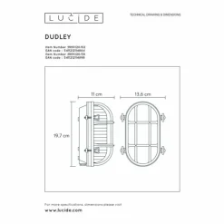 Applique murale d'extérieur Lucide DUDLEY Noir, 1 lumière