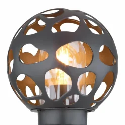 Applique murale d'extérieur Globo HILARIO Anthracite, 1 lumière, Détecteur de mouvement