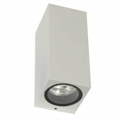 Applique murale d'extérieur KS Verlichting Geo Blanc, 2 lumières