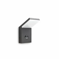 Applique murale d'extérieur Ideallux STYLE LED Anthracite, 1 lumière, Détecteur de mouvement