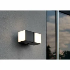 Applique murale d'extérieur Lutec CUBA LED Noir, 2 lumières
