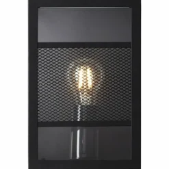 Applique murale d'extérieur Brilliant Getta Noir, 1 lumière