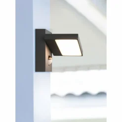 Applique murale d'extérieur Trio Horton LED Anthracite, 1 lumière, Détecteur de mouvement
