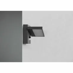 Applique murale d'extérieur Trio Horton LED Anthracite, 1 lumière, Détecteur de mouvement