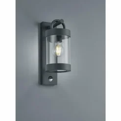 Applique murale d'extérieur Trio Sambesi Anthracite, 1 lumière, Détecteur de mouvement
