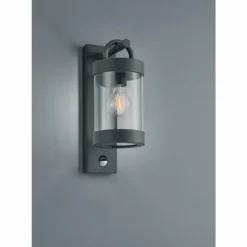 Applique murale d'extérieur Trio Sambesi Anthracite, 1 lumière, Détecteur de mouvement
