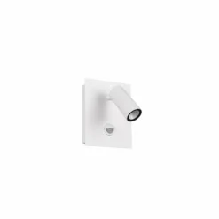 Applique murale d'extérieur Trio Tunga LED Blanc, 1 lumière, Détecteur de mouvement