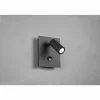 Applique murale d'extérieur Trio Tunga LED Anthracite, 1 lumière, Détecteur de mouvement