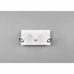 Applique murale d'extérieur Trio Tunga LED Blanc, 2 lumières, Détecteur de mouvement