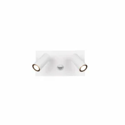 Applique murale d'extérieur Trio Tunga LED Blanc, 2 lumières, Détecteur de mouvement