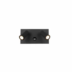 Applique murale d'extérieur Trio Tunga LED Anthracite, 2 lumières, Détecteur de mouvement
