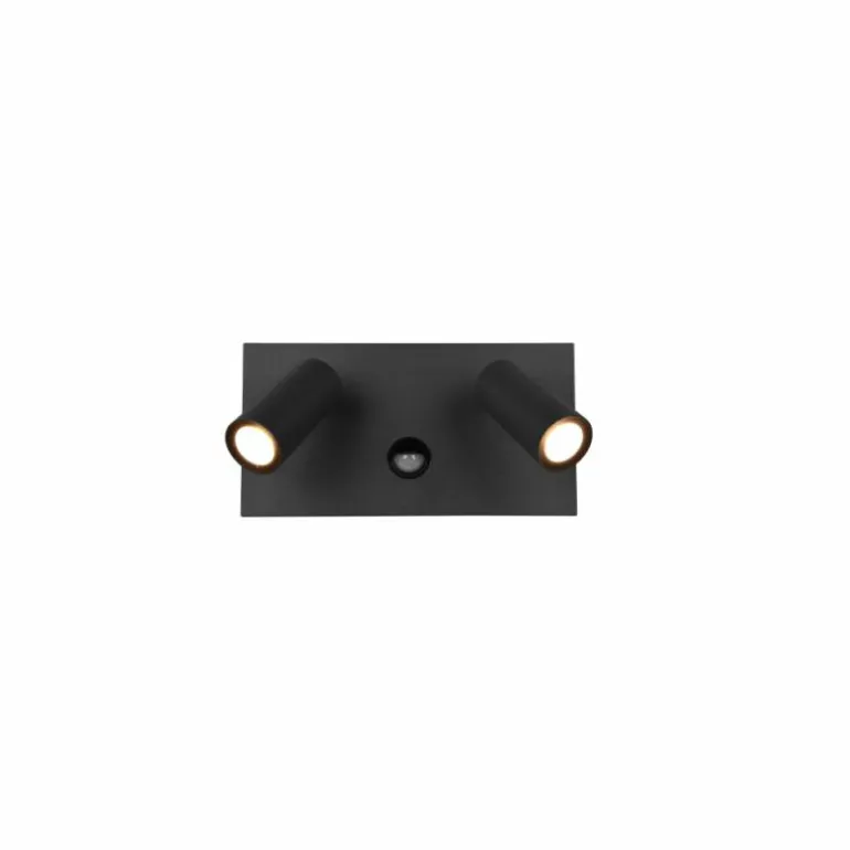 Applique murale d'extérieur Trio Tunga LED Anthracite, 2 lumières, Détecteur de mouvement