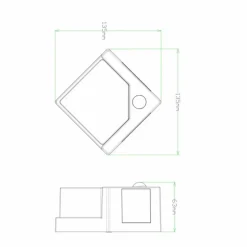 Applique murale d'extérieur Globo Solar LED Noir, 8 lumières, Détecteur de mouvement