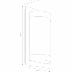 Applique murale d'extérieur LCD 060SEN Acier inoxydable, 1 lumière, Détecteur de mouvement