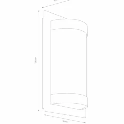 Applique murale d'extérieur LCD 060LED Acier inoxydable, 1 lumière