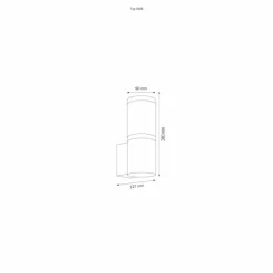 Applique murale d'extérieur LCD 5058 Noir, 1 lumière