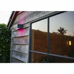 Applique murale d'extérieur Lutec GEMINI LED Anthracite, 2 lumières, Changeur de couleurs