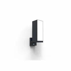 Applique murale d'extérieur Lutec CUBA LED Anthracite, 1 lumière, Détecteur de mouvement