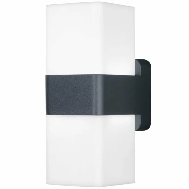 Applique murale d'extérieur LEDVANCE CUBE Gris, 1 lumière, Changeur de couleurs