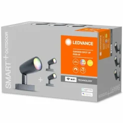 Applique murale d'extérieur LEDVANCE GARDEN SPOT Gris, 1 lumière, Changeur de couleurs