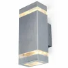 Applique murale d'extérieur Lutec Focus Acier inoxydable, 2 lumières