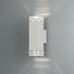 Applique murale d'extérieur Konstsmide Antares Blanc, 2 lumières