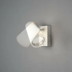 Applique murale d'extérieur Konstsmide Fano Gris, 1 lumière, Détecteur de mouvement