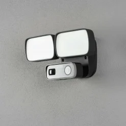 Applique murale d'extérieur Konstsmide Camera-Smart-Light LED Noir, 2 lumières, Détecteur de mouvement